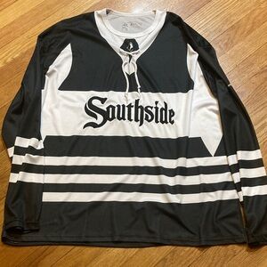 Chicago white Sox Black and White Southside hockey jersey stadium giveaway